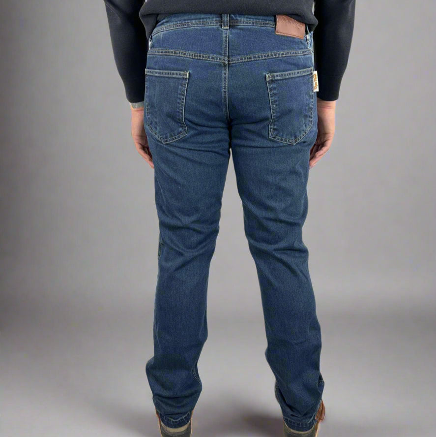 Men’s Classic Armored Motorcycle Jeans. CE-Certified Knee & Hip Protection. Timeless Denim Riding Pants