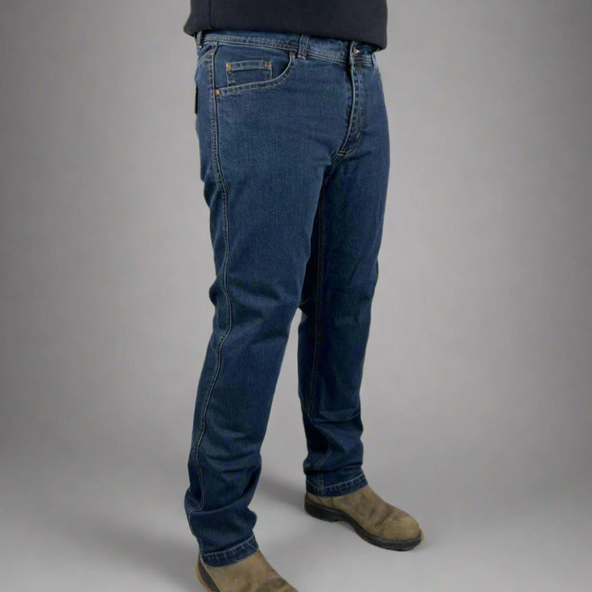 Men’s Classic Armored Motorcycle Jeans. CE-Certified Knee & Hip Protection. Timeless Denim Riding Pants