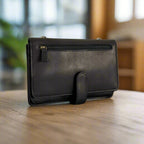 Derek Alexander Deluxe Leather Organizer Clutch Purse
