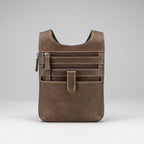 JBG Slim RFID Leather Crossbody Organizer Bag. Anti-Theft Travel Purse