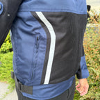 Men's Textile Motorcycle Jacket. Protective Armor, Reflective Strips & Multiple Pockets