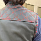 Men's Genuine Cow Leather Biker Club Vest