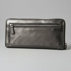 MET Women's Leather Wallet with Snowflake Studs Zip Around