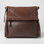 MET Women's Convertible Leather Bag, Foldover Design