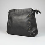 MET Women's Cow Leather Crossbody Bag with Front Zipper Pocket & Stud Detail