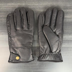 Men’s Sheep Leather Winter Gloves with Thick Fleece