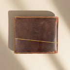 Greenwood Leather Men's Bifold Wallet. Premium RFID Protection Wallet with Flip ID Window