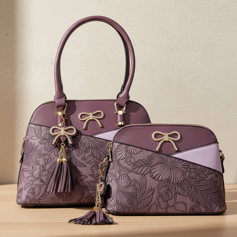 Temptation Italy Faux Leather Small Crossbody Bag with Floral Design