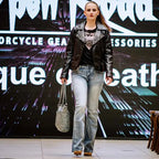 Women's Biker Look Sheep Leather Jacket