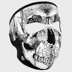 ZANheadgear Full Mask Neoprene Black & White Skull Face