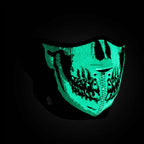 ZANheadgear Half Mask Neoprene Skull Face Glow in the Dark
