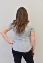 Zoe Zipper Short Sleeve Nursing Tee Shirt