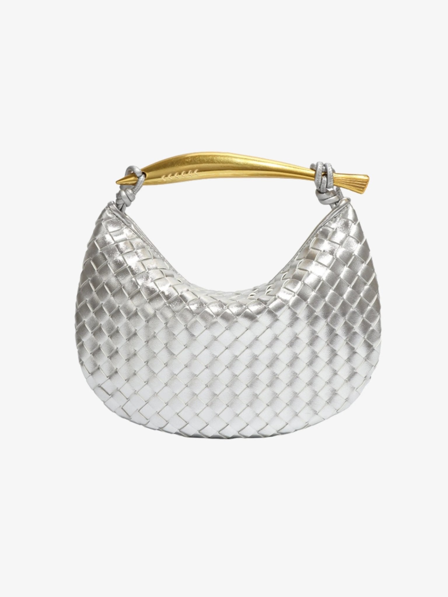 Amara Woven Leather Handbag – Sculptural Handle Designer-Inspired Bag