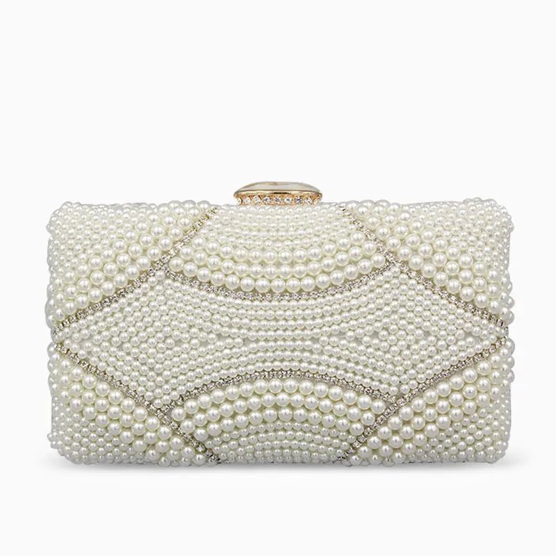 Genevieve | Pearl Embellished Evening Clutch – Classic Luxury