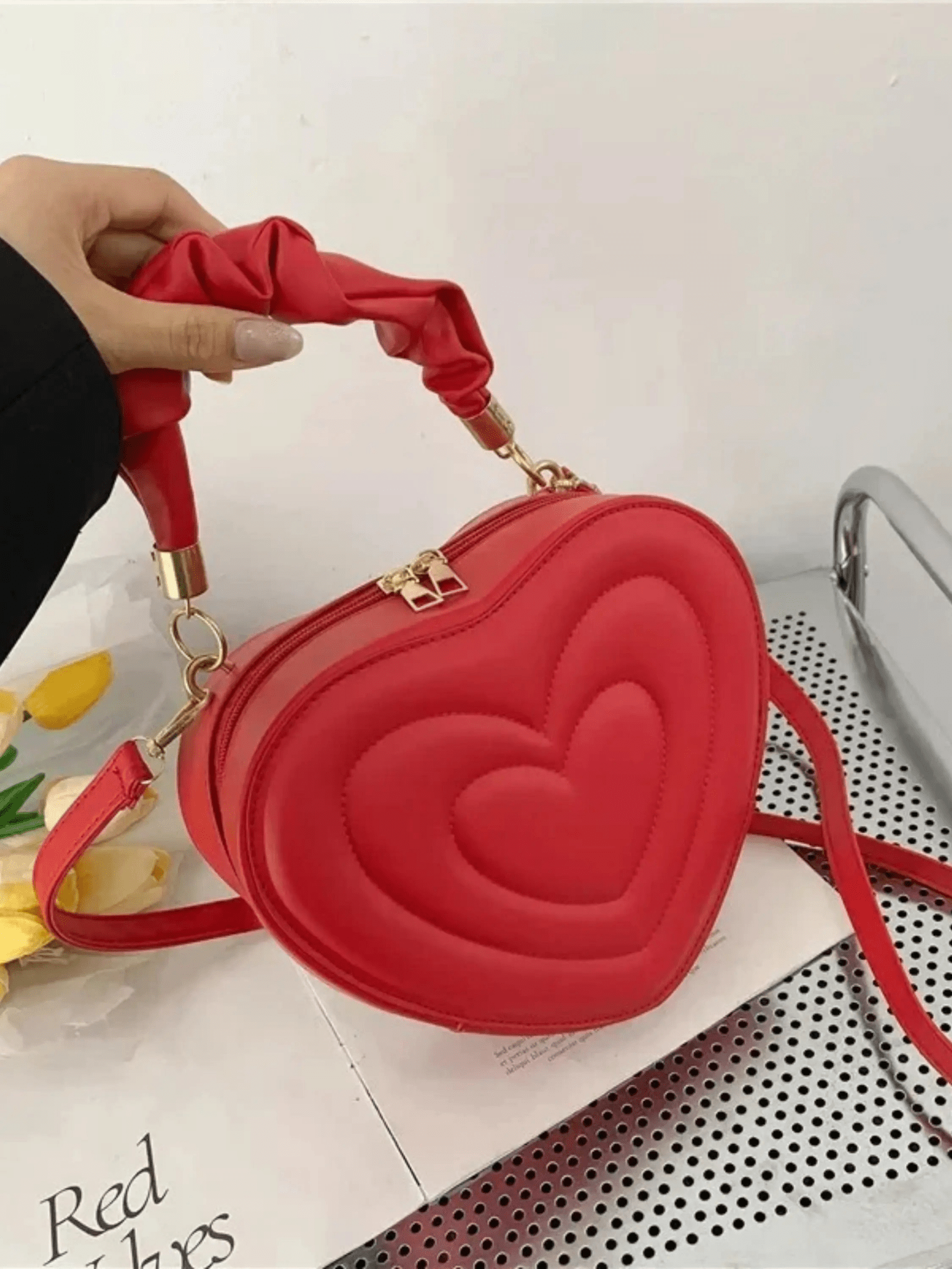 Amour | Brown Heart-Shaped Leather Bag – Playful & Chic