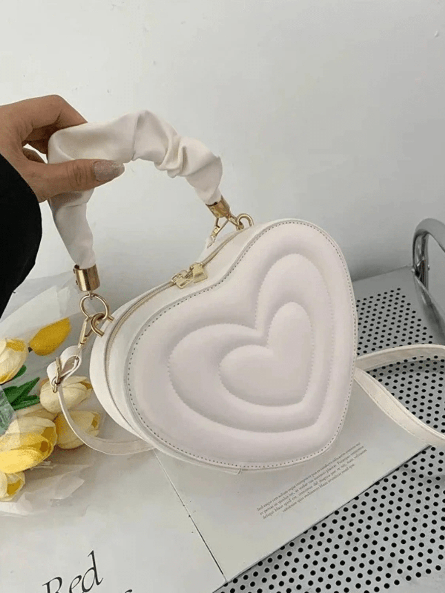 Amour | Brown Heart-Shaped Leather Bag – Playful & Chic