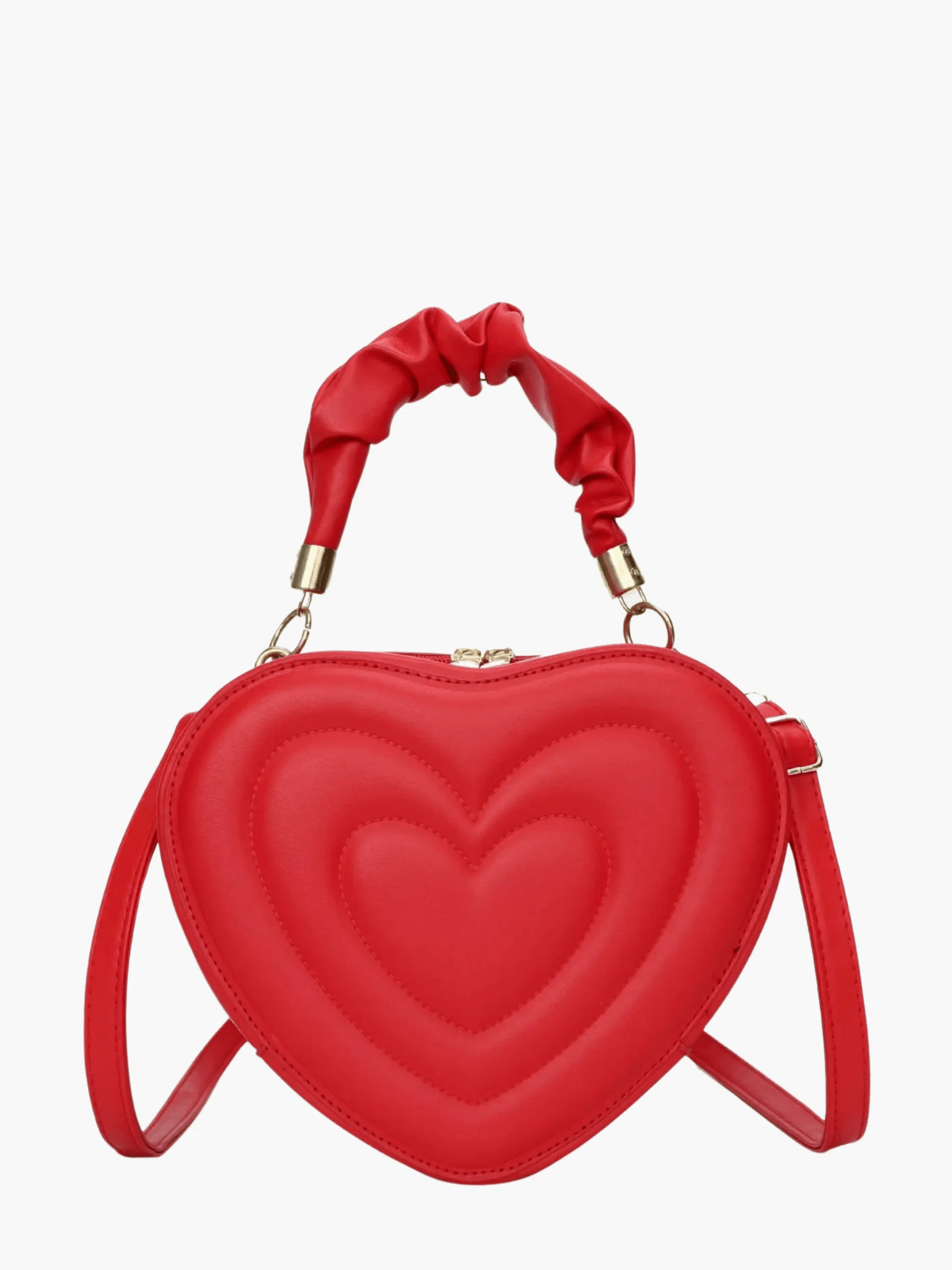 Amour | Brown Heart-Shaped Leather Bag – Playful & Chic