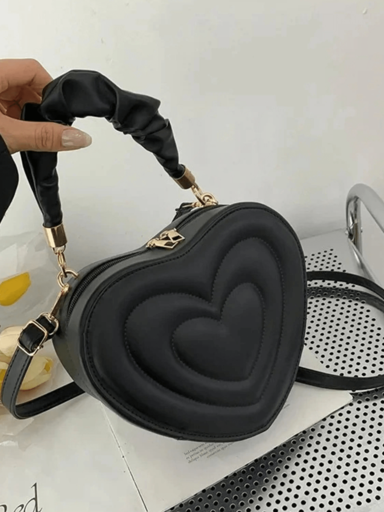 Amour | Brown Heart-Shaped Leather Bag – Playful & Chic