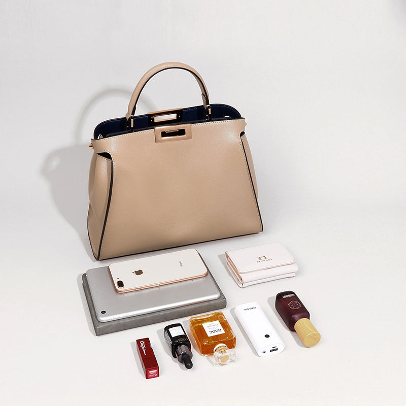 Xylora | White Structured Leather Tote – Elegant & Timeless