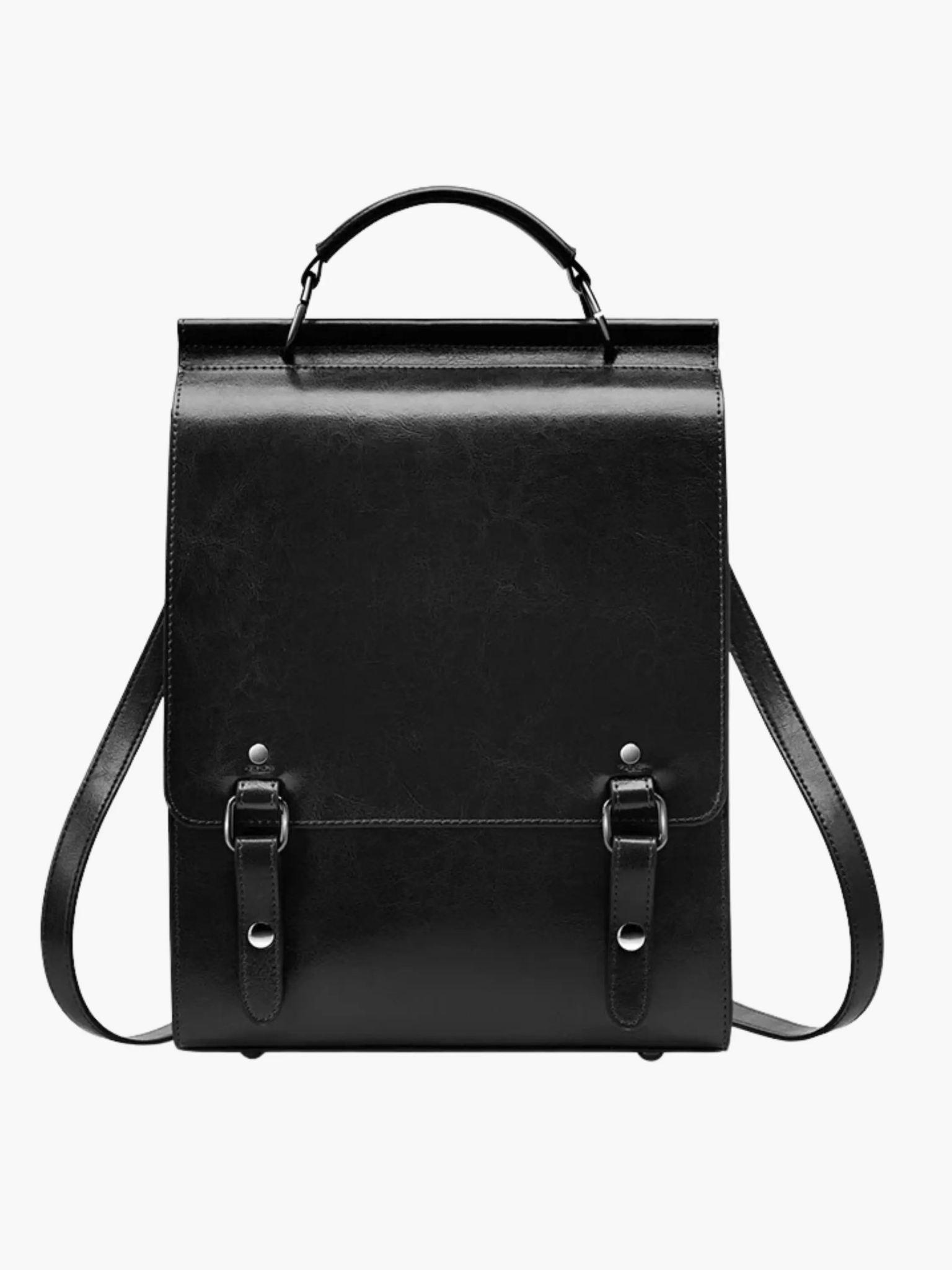 Estelle | Vintage Brown Leather Backpack – Classic Sophistication