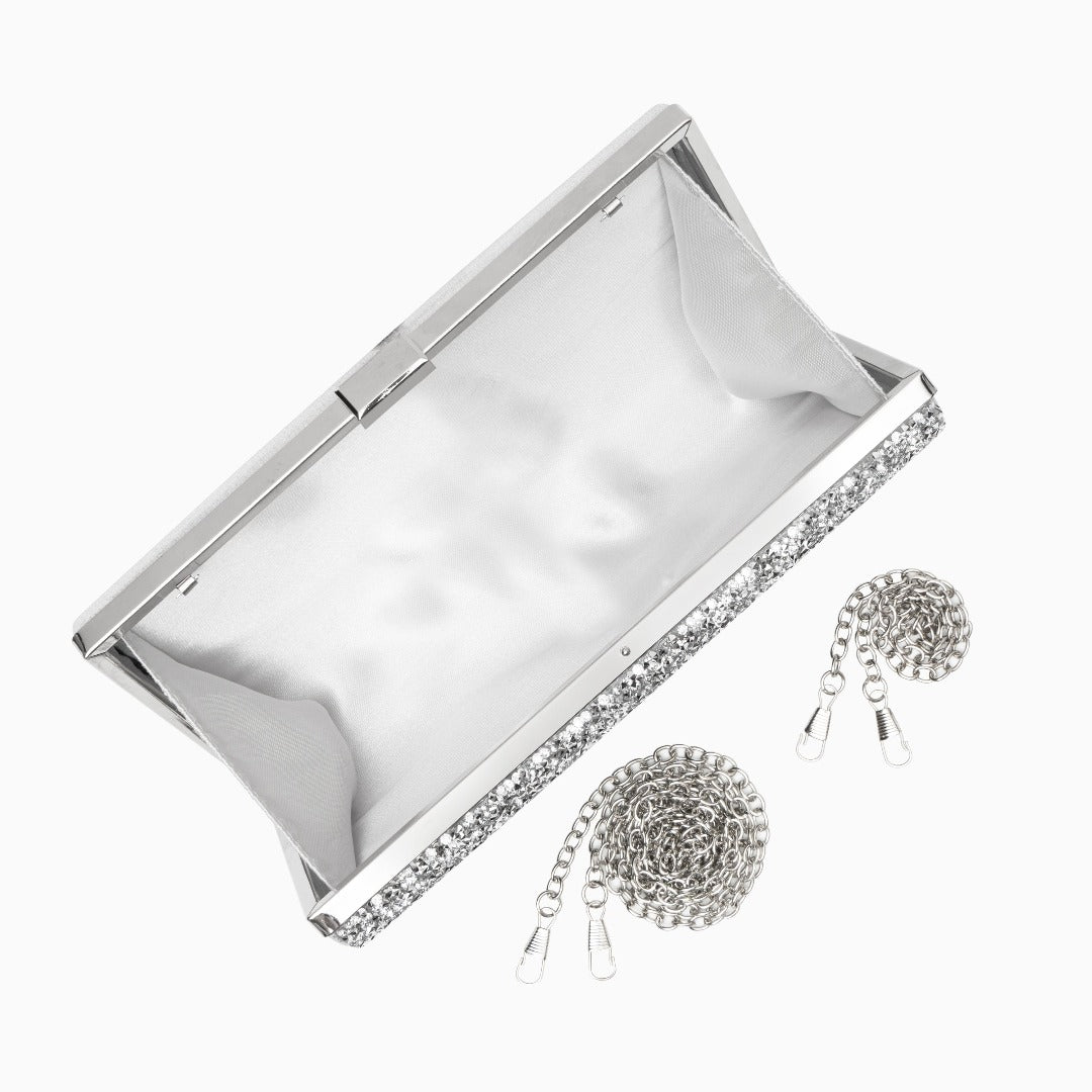 Ziranya | Black Beaded Evening Clutch – Sleek Sophistication