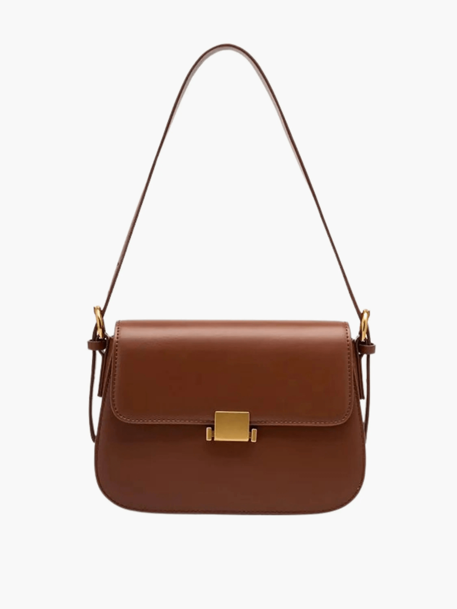 Celine | Luxe Brown Leather Shoulder Bag – Classic & Refined