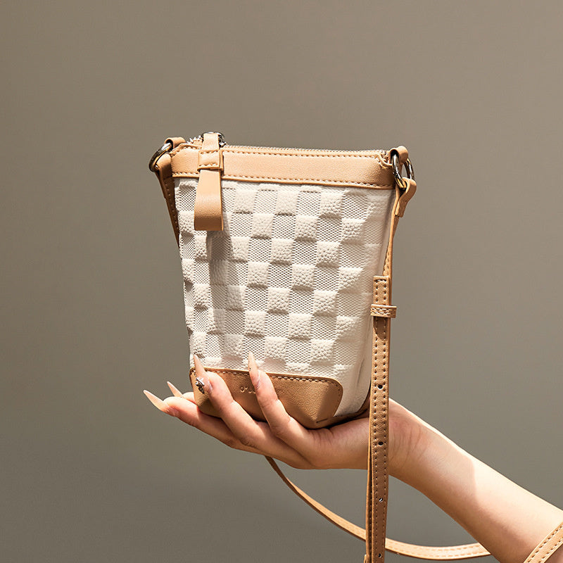 Evienne | Beige Woven Crossbody Bag – Casual Elegance & Everyday Versatility