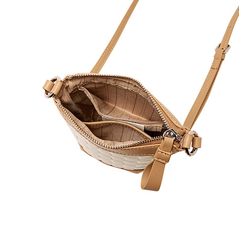 Evienne | Beige Woven Crossbody Bag – Casual Elegance & Everyday Versatility