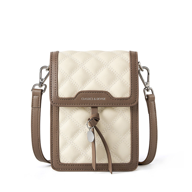 Galadriel | Beige Quilted Leather Crossbody Bag – Classic Elegance & Everyday Charm