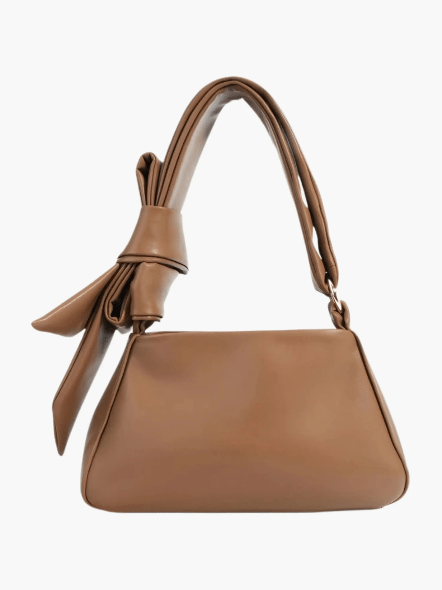 Clara | Luxe Camel Leather Shoulder Bag – Elegant & Feminine