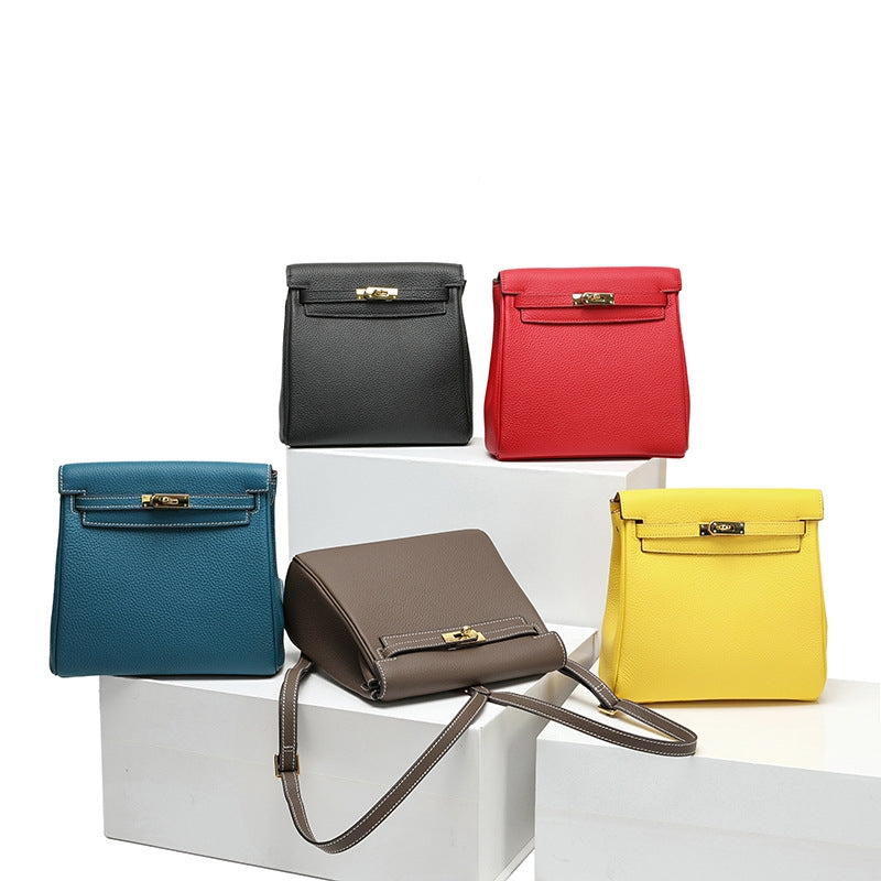 Halia | Elegant Black Leather Backpack – Stylish, Chic & Functional