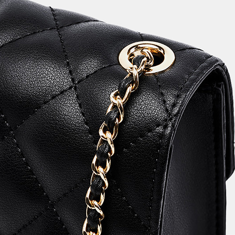 Delsia | Quilted Leather Crossbody Bag – Sophisticated & Timeless Design