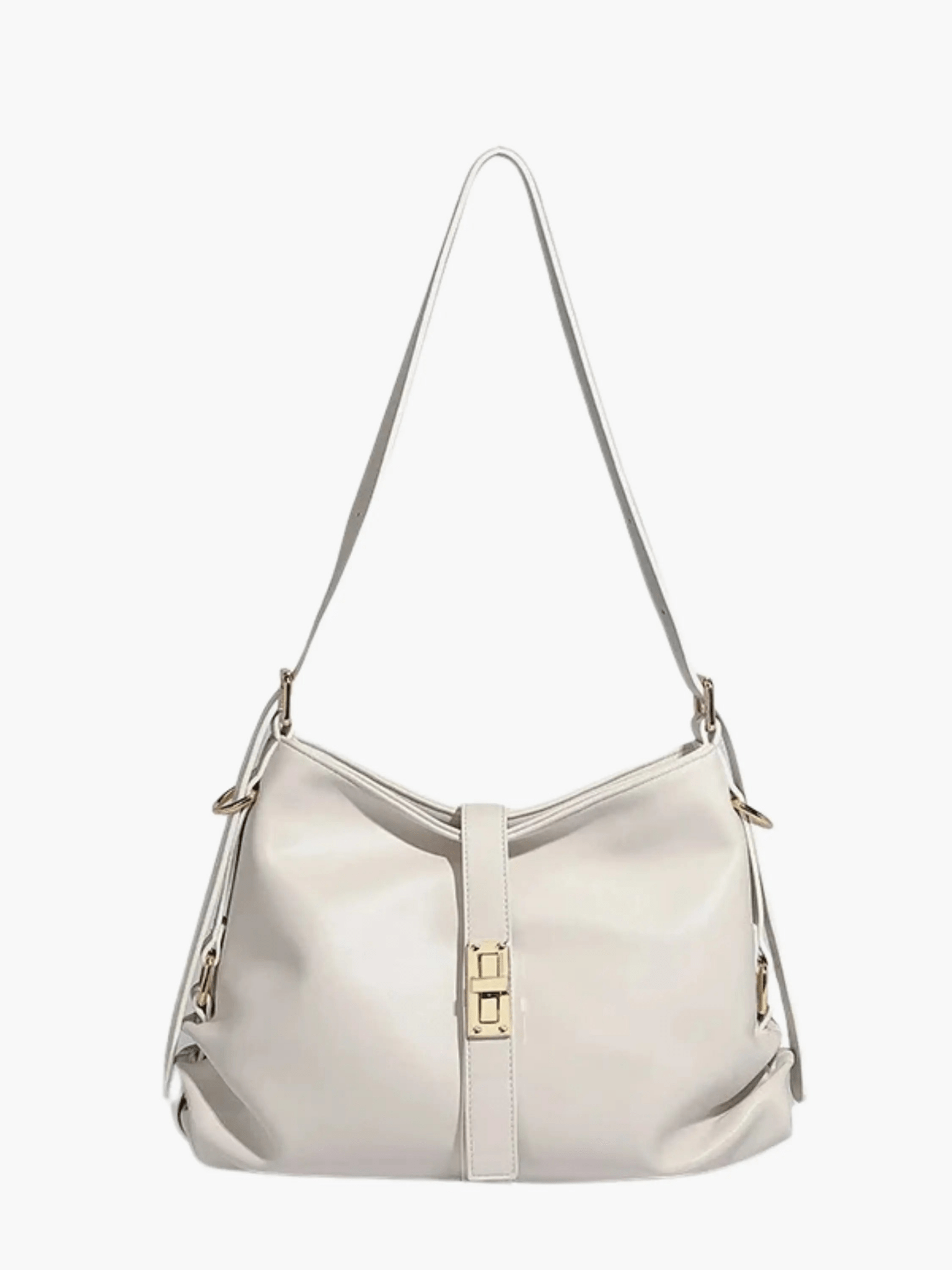 Velithra | Luxe Black Leather Shoulder Bag – Elegant & Versatile