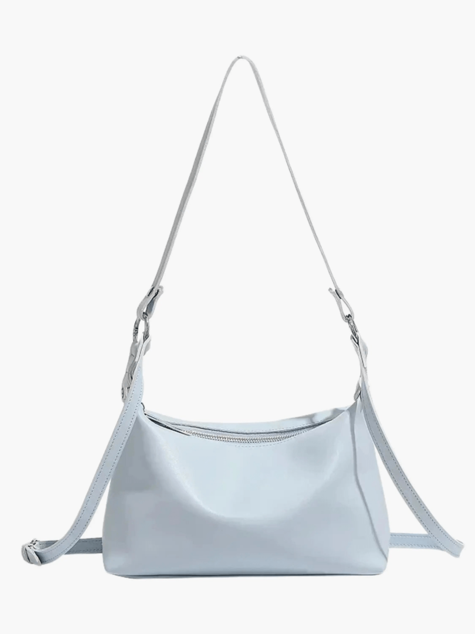 Avaris | Luxe Sky Blue Leather Crossbody Bag – Sleek & Versatile