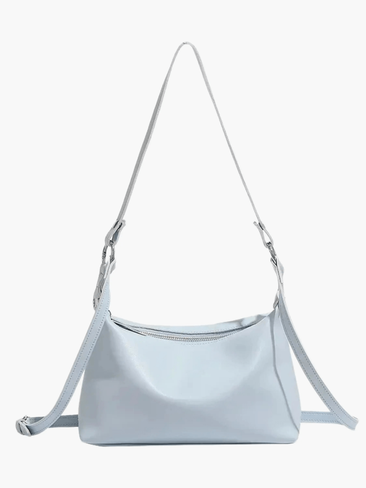Avaris | Luxe Sky Blue Leather Crossbody Bag – Sleek & Versatile