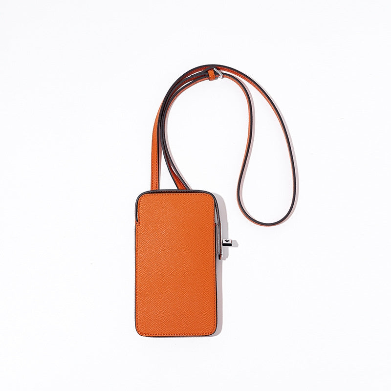 Hespera | Leather Crossbody Phone Bag – Sleek & Modern Minimalism