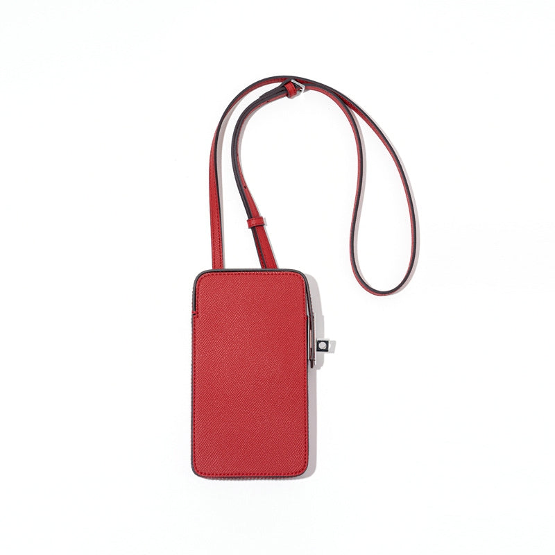 Hespera | Leather Crossbody Phone Bag – Sleek & Modern Minimalism