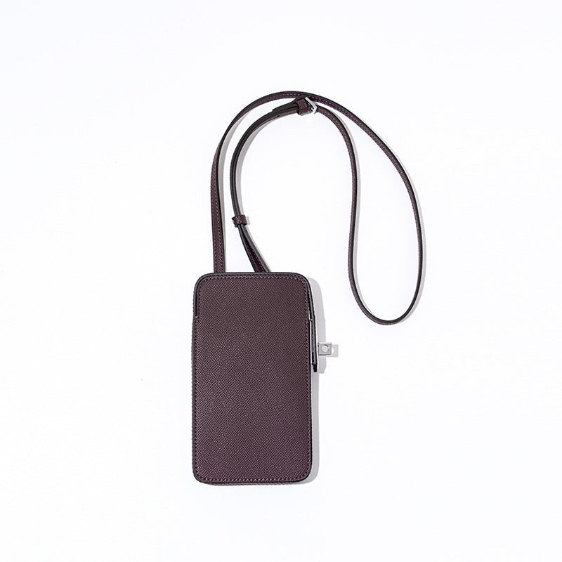 Hespera | Leather Crossbody Phone Bag – Sleek & Modern Minimalism