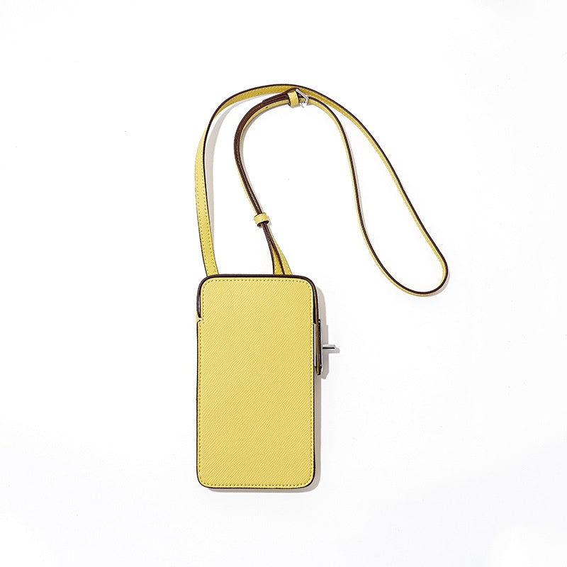 Hespera | Leather Crossbody Phone Bag – Sleek & Modern Minimalism