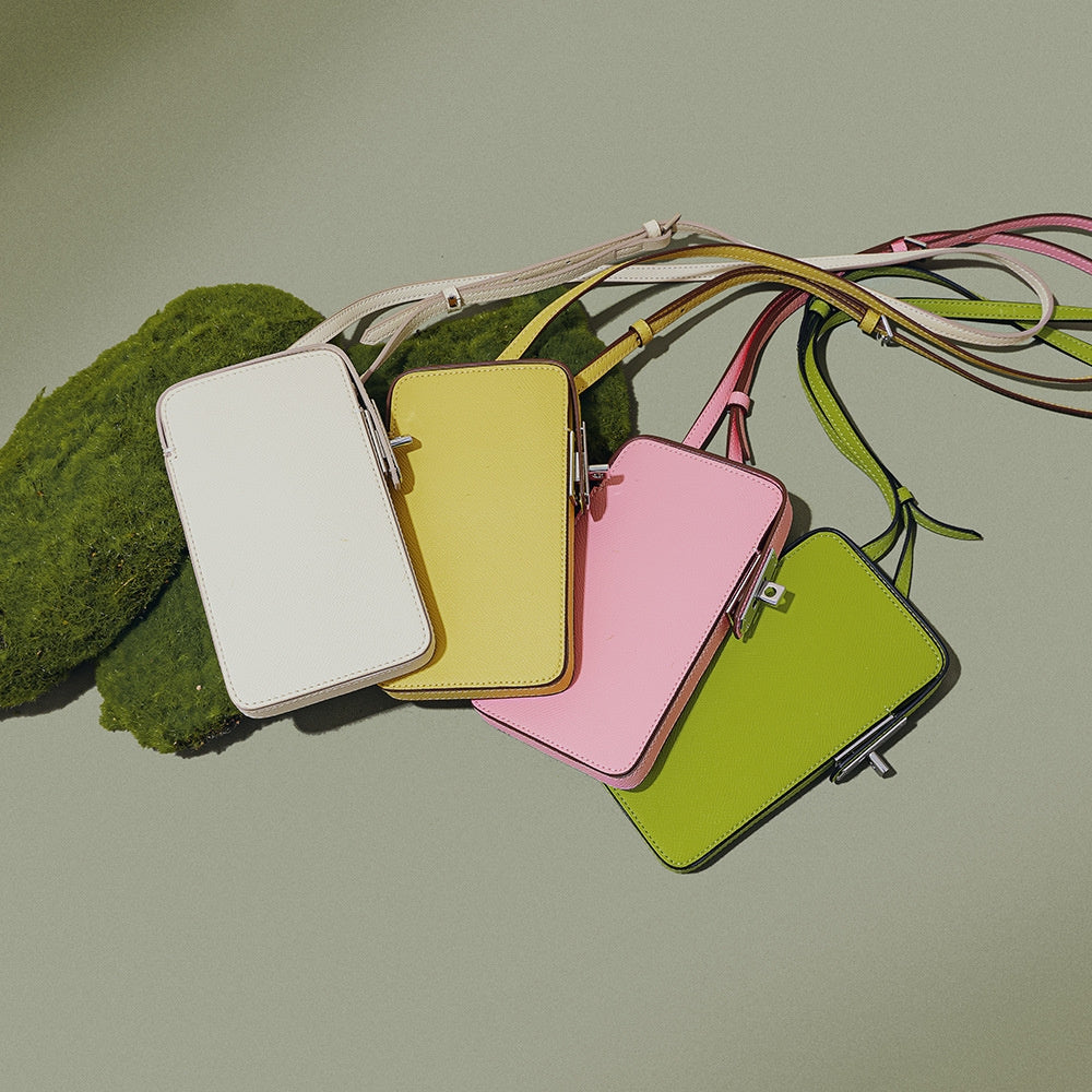 Hespera | Leather Crossbody Phone Bag – Sleek & Modern Minimalism