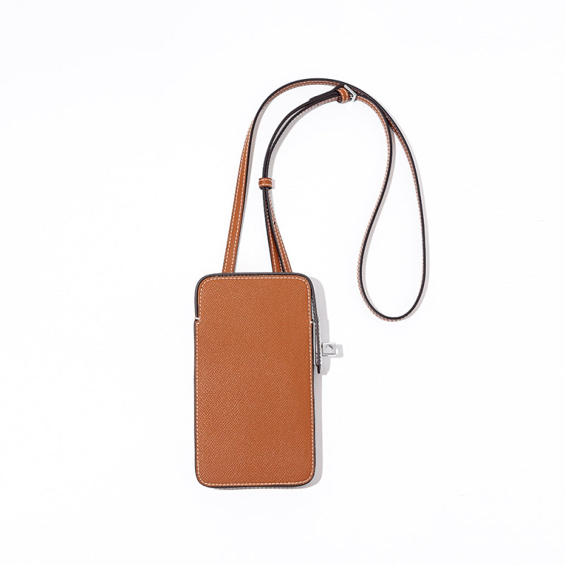 Hespera | Leather Crossbody Phone Bag – Sleek & Modern Minimalism