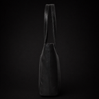 Classic Black Leather Tote Bag
