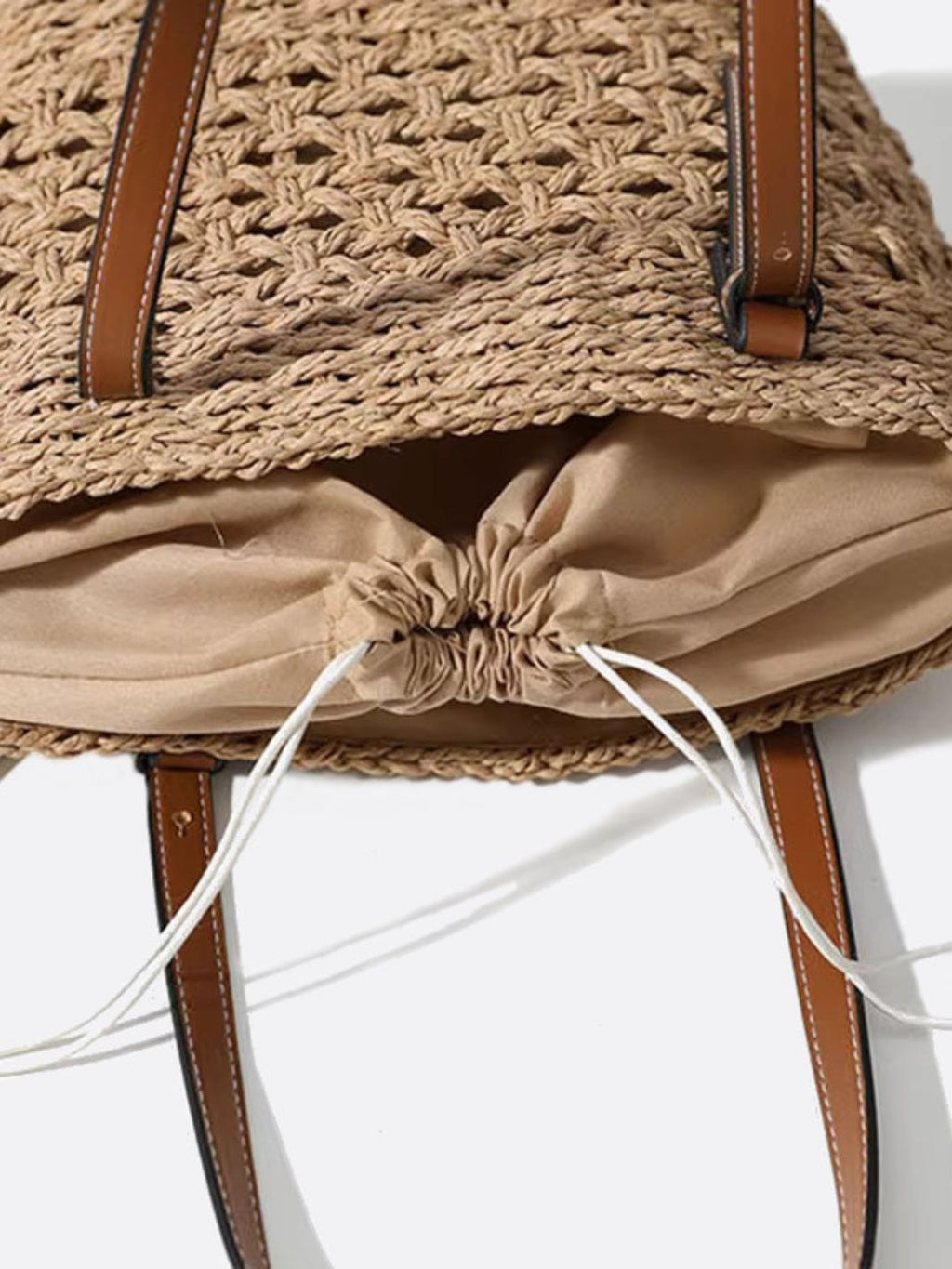 Marina Woven Rope Tote – Open-Weave Straw Bag