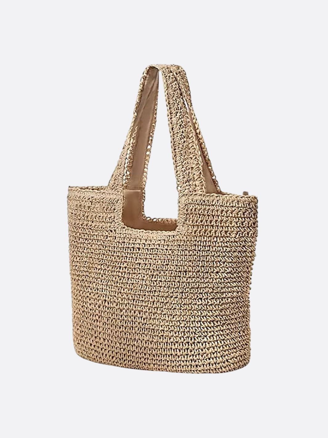Square Woven Tote Bag – Minimalist Handcrafted Shoulder Bag