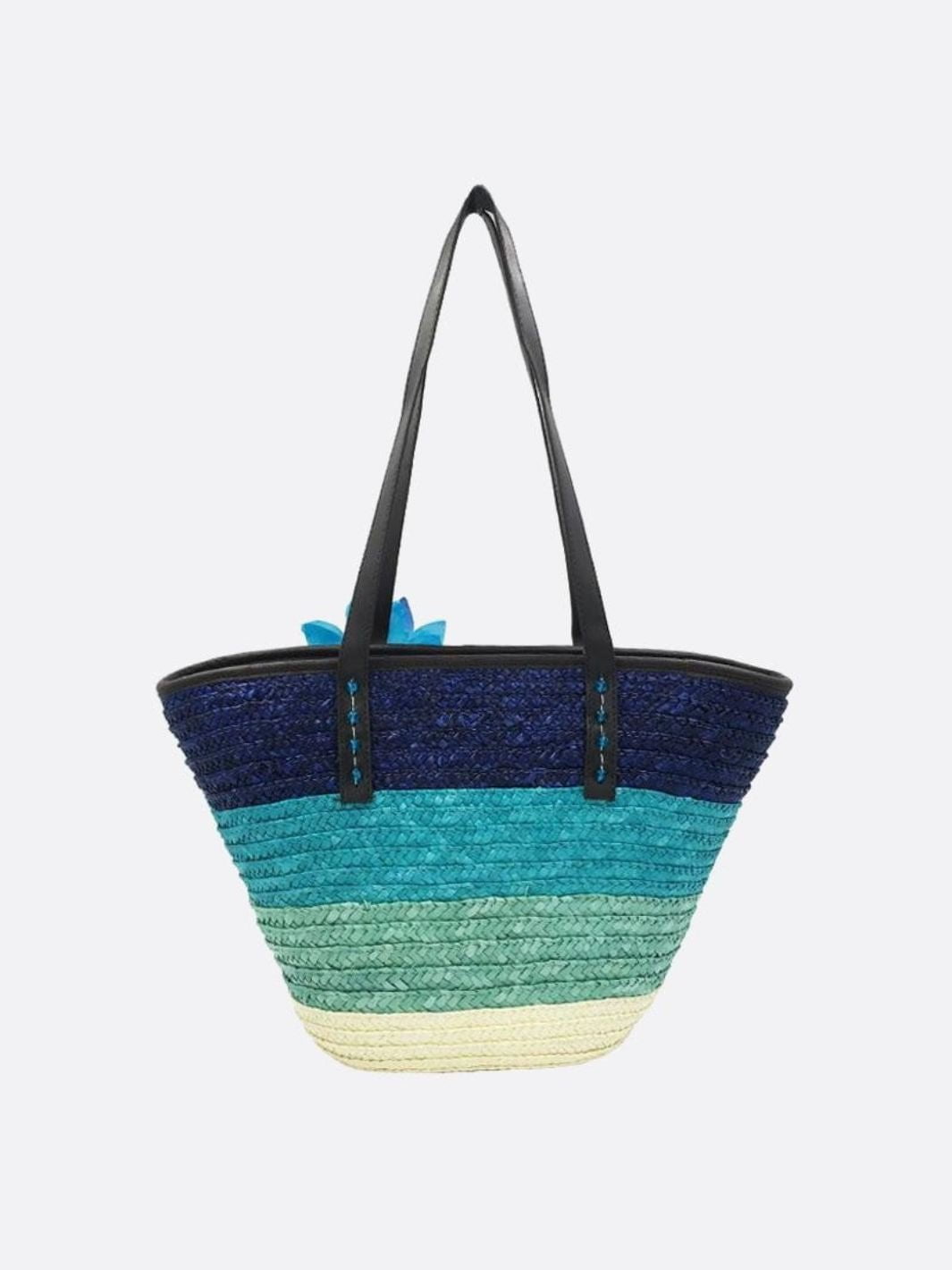 Marbella Bloom Straw Tote – Woven Beach Bag