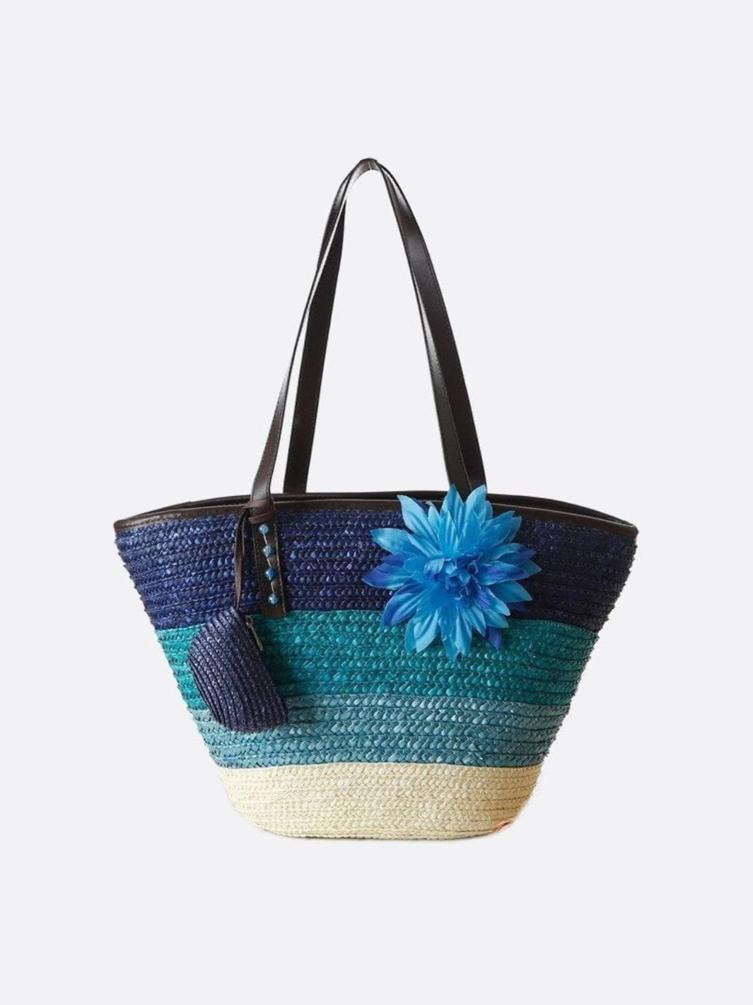 Marbella Bloom Straw Tote – Woven Beach Bag