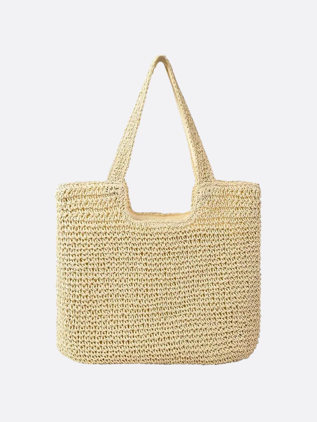Square Woven Tote Bag – Minimalist Handcrafted Shoulder Bag