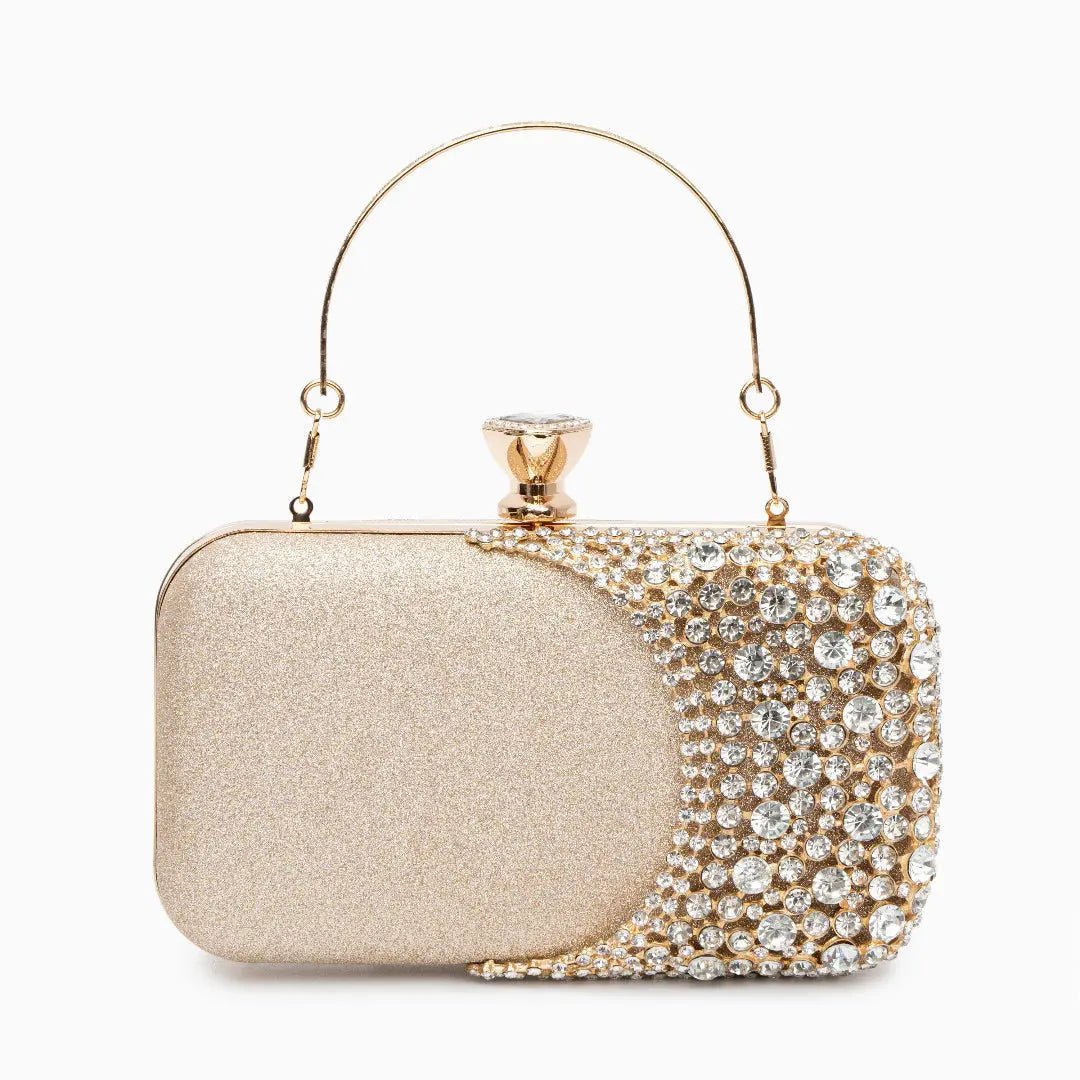 Calithea | Crystal & Gold Evening Clutch – Radiant Glamour