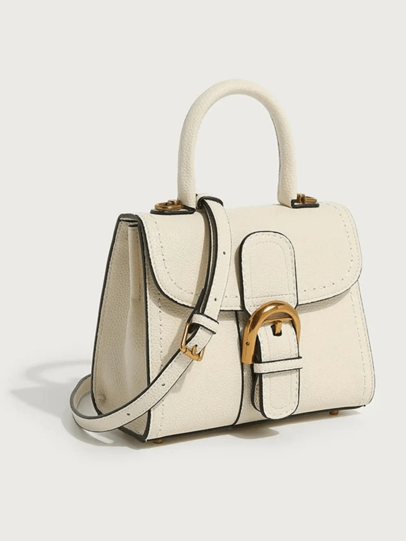 Amelia | Chic Ivory Mini Top Handle Bag – Sophisticated & Stylish