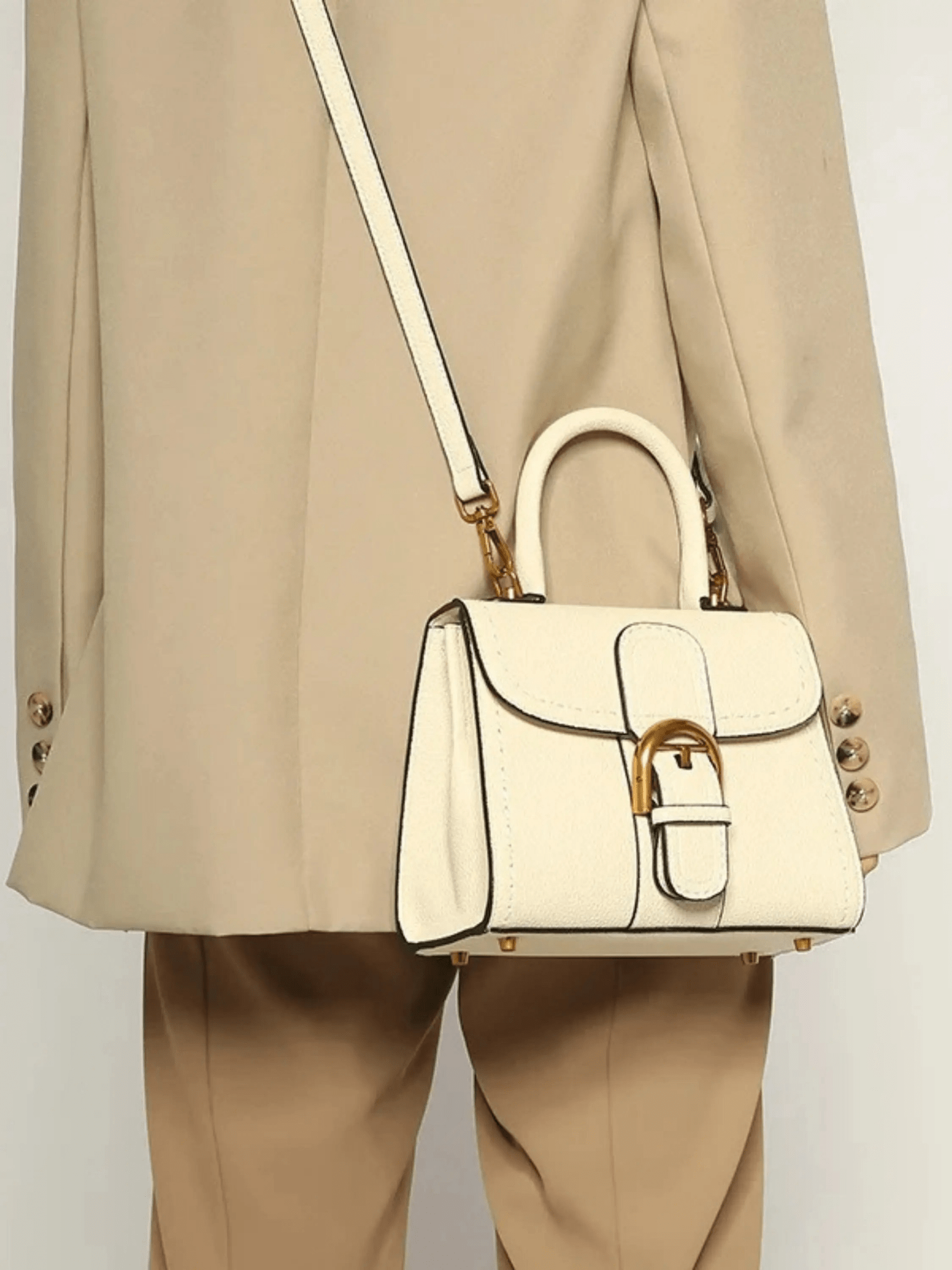 Amelia | Chic Ivory Mini Top Handle Bag – Sophisticated & Stylish